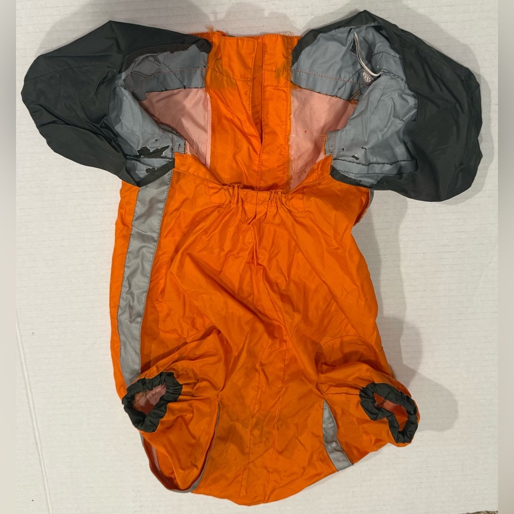 American Kennel Club Dog Rain Jacket Orange Reflective AKC Pet Coat - Picture 2 of 7